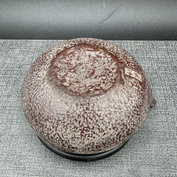 Rikyu Japanese Cast Iron Tetsubin Teapot Hobnail Signed Small Vtg Traditional - Picture 6 of 14